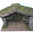 CAPANNA VUOTA IN SCATOLA PER PRESEPIO CM 50X20X31