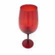 SET 6 BICCHIERI CALICI DI VETRO ROSSO PER LA TAVOLA