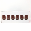 SET 6 BICCHIERI DI VETRO ROSSO PER LA TAVOLA