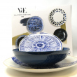 SERVIZIO TAVOLA 18 PEZZI PIATTI MASAI BLUE IN CERAMICA