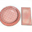 SERVIZIO TAVOLA 18 PEZZI "RED MOOD" PIATTI IN GRES