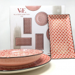 SERVIZIO TAVOLA 18 PEZZI "RED MOOD" PIATTI IN GRES
