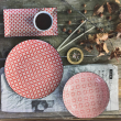 SERVIZIO TAVOLA 18 PEZZI "RED MOOD" PIATTI IN GRES