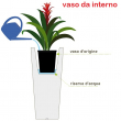 Cassetta Fioriera Kube high cm 100 x 40 x 70 H Resina Lt. 77,5