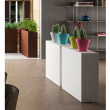 Cassetta Fioriera Kube high slim cm 80 x 25 x 70 H Resina Lt. 32