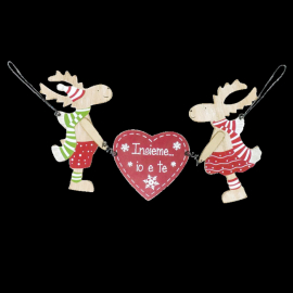 PENDAGLIO A CUORE CON RENNE