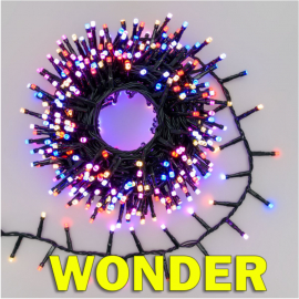 LUCI WONDER 500 LED 10 METRI CON 6 COLORI DIVERSI E TELECOMANDO, ESTERNO INTERNO, GIOCHI DI LUCE, E TIMER. CATENA SUPERLUMINOSA
