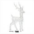 RENNA 3D CM 85 H CON 120 LED DA ESTERNO INTERNO, LUCE FISSA, TIMER DECORAZIONE LUMINOSA