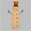 PUPAZZO DI NEVE 3D CM 105 H CON 220 LED TRADIZIONALE CON TIMER, INTERNO/ESTERNO, DECORAZIONE LUMINOSA