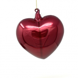 PENDAGLIO IN VETRO A FORMA DI CUORE DIAMETRO CM 15