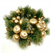 PORTACANDELA CON GLITTER ORO DIVERSE MISURE