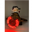 BABBO NATALE AVIATORE CON LED E SCRITTE CM 20 X 22 x 18 H A BATTERIA