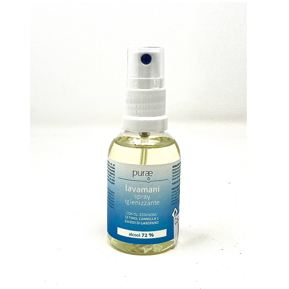 SPRAY LAVAMANI IGIENIZZANTE CON OLIO DI TIMO CANNELLA CHIODI DI 