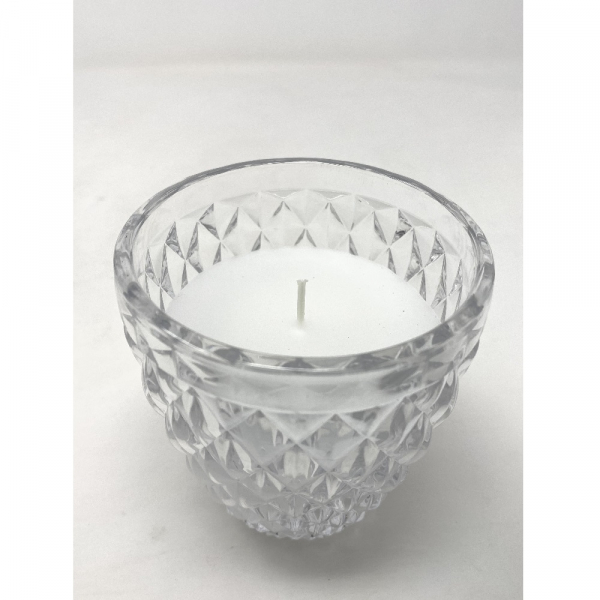 Vaso Con Candela a Led Grigia 12.5 cm