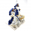 NATIVITA' IN TESSUTO BLU CM 25 H CON BASE KING