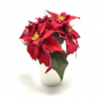 STELLA DI NATALE ROSSA CON VASO BIANCO CM 20 ALTEZZA