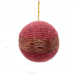 SFERA CON PERLINE BORDEAUX DIAMETRO CM 7,5
