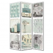 PARAVENTO TELA METRO PINBLU CM 120 X 180 H