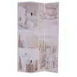 PARAVENTO A 3 ANTE TELA METRO SWEET CM 120 X 180
