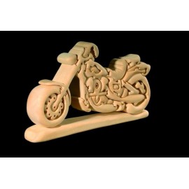 PUZZLE 3D MOTO CHOPPER in legno intagliato