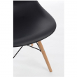 SEDIA MADELINE NERA CON GAMBE IN FAGGIO