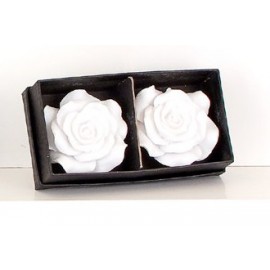 Candele Rose Lux White Set 2 Pz