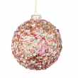 SFERA DI VETRO GLOW ROSA DUE MISURE
