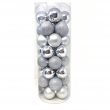 CILINDRO 40 SFERE GLITTER METALLIZZATE SATINATE DIAMETRO CM 6 DIVERSI COLORI