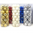 CILINDRO 40 SFERE GLITTER METALLIZZATE SATINATE DIAMETRO CM 6 DIVERSI COLORI