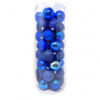 CILINDRO 40 SFERE GLITTER METALLIZZATE SATINATE DIAMETRO CM 6 DIVERSI COLORI