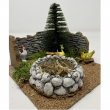 ACCESSORIO PER PRESEPE - AMBIENTAZIONE CON GALLINE CM 17 X 17