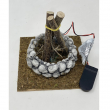 FUOCO FUNZIONANTE A BATTERIA PER PRESEPE CM 13 X 13 X 11 H