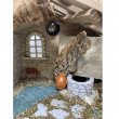 CAPANNA VUOTA CON LUCE E FONTANA CM 31 X 25 X25 H