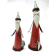 BABBO NATALE METALLO ROSSO DUE MISURE