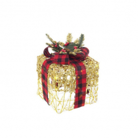 PACCO REGALO BRUGES ORO CON LED MISURA M