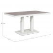 TAVOLO TRUMAN CM 140 X 85 X 49 / 72 ALTEZZA LUNAR