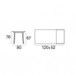 TAVOLO ALLUNGABILE BALCONY CM 120+52 X 90