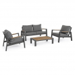SET SALOTTO EINAR ANTRACITE CON CUSCINI