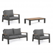 SET SALOTTO EINAR ANTRACITE CON CUSCINI