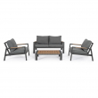 SET SALOTTO EINAR ANTRACITE CON CUSCINI