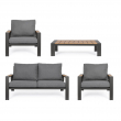 SET SALOTTO EINAR ANTRACITE CON CUSCINI