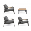 SET SALOTTO EINAR ANTRACITE CON CUSCINI