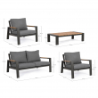 SET SALOTTO EINAR ANTRACITE CON CUSCINI