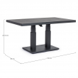 TAVOLO TRUMAN CM 140 X 85 X 49 / 72 ALTEZZA LUNAR