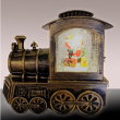LOCOMOTIVA BRUNITA CON GLITTER LED CM 18 X 8 X 16H