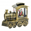 LOCOMOTIVA BRUNITA CON GLITTER LED CM 18 X 8 X 16H
