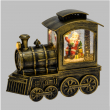 LOCOMOTIVA BRUNITA CON GLITTER LED CM 18 X 8 X 16H