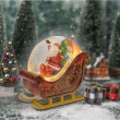 SLITTA BABBO NATALE CON GLITTER CM 18 X 10 x 17,5H