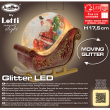SLITTA BABBO NATALE CON GLITTER CM 18 X 10 x 17,5H