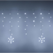 TENDA CON 5 FIOCCHI DI NEVE METRI 4 X 0,80 H CON 140 LED E GIOCHI DI LUCE , LUMINOSA CON TIMER, ESTERNO/INTERNO